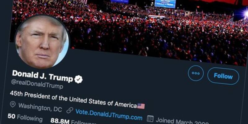 Twitter ha rimosso l’account del presidente degli Stati Uniti