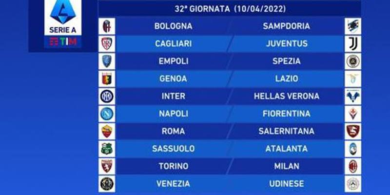 35esima giornata di Serie A 2021/2022: orari, dove vederle in TV e risultati