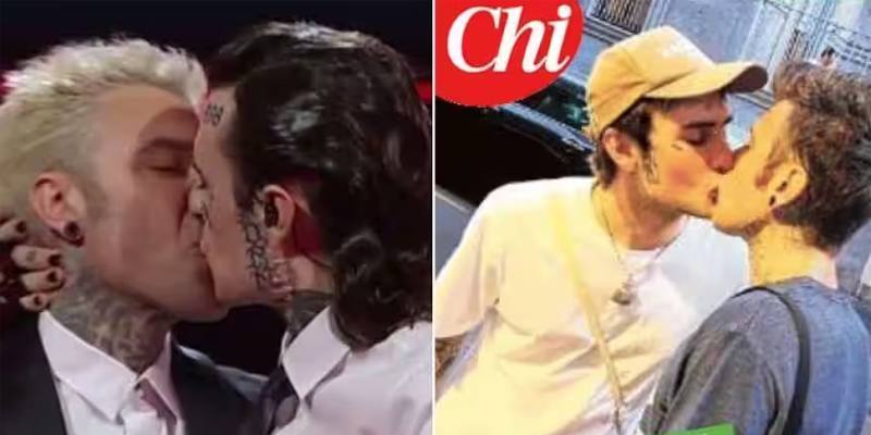 Chi ha pubblicato una foto di 8 anni fa in cui si vedono Fedez e Rosa Chemical scambiarsi un bacio fuori da uno studio di registrazione