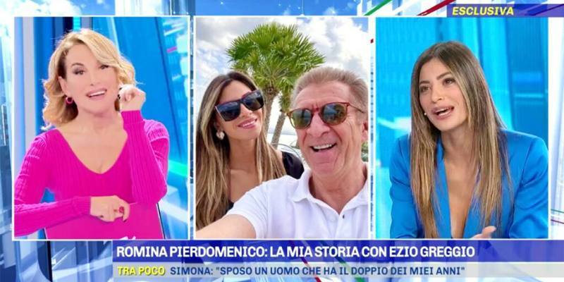 La 30enne Romina Pierdomenico parla della storia con Ezio Greggio a Pomeriggio 5