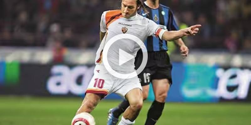 Il goal di Francesco Totti in Inter-Roma del 2005