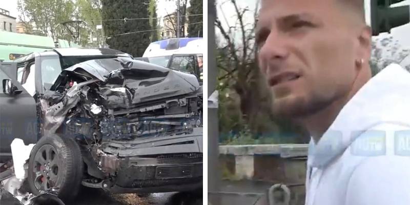 Ciro Immobile è stato coinvolto in un incidente stradale questa mattina a Roma