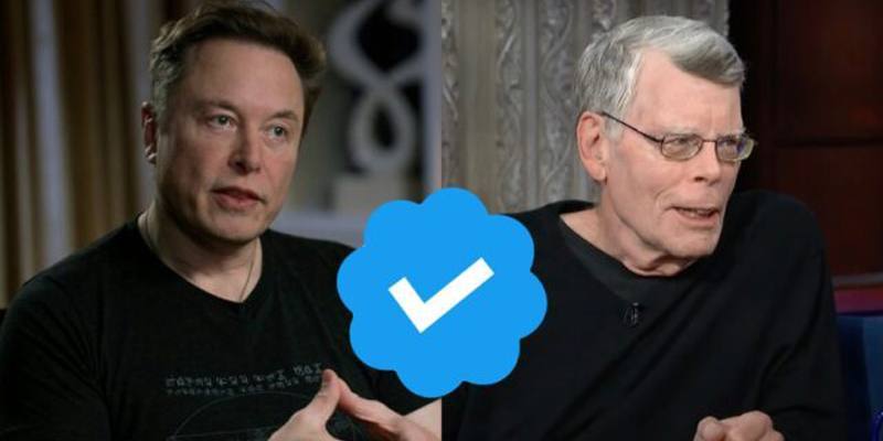 Elon Musk sta pagando la spunta blu ad alcune celebrità, tra cui lo scrittore Stephen King