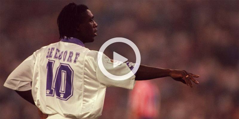 Il goal di Clarence Seedorf in Real Madrid - Atletico Madrid del 1997