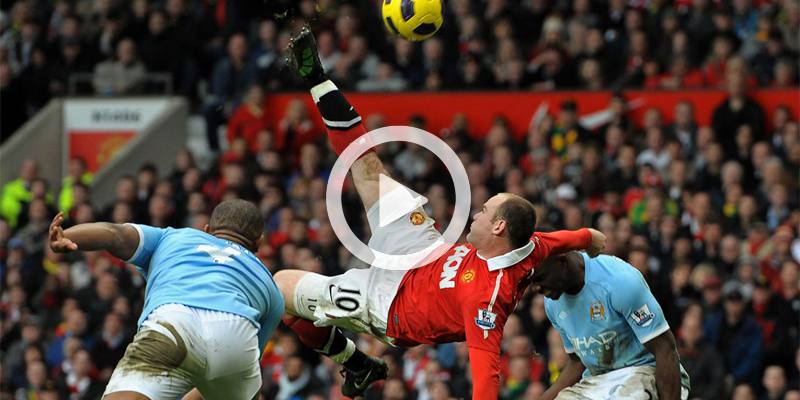 Il goal di Wayne Rooney in Manchester United-Manchester City del 2011