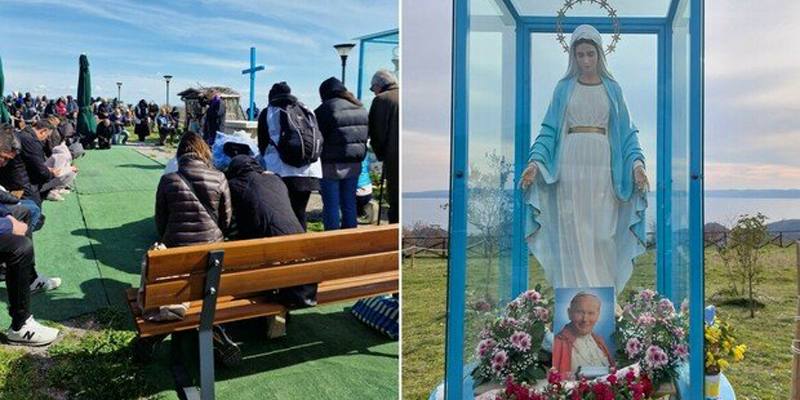 La sedicente veggente che custodisce la statua della Madonna di Trevignano non si trova più