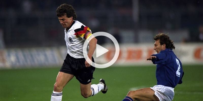 Il goal di Lothar Matthaus in Germania - Jugoslavia del 1990