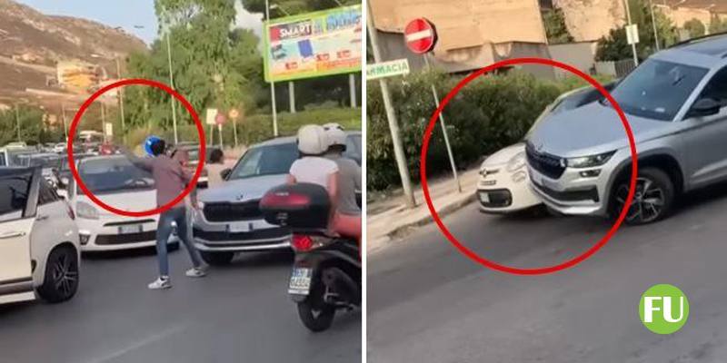 Lite nel traffico a Palermo: un suv travolge un'automobile e scappa via