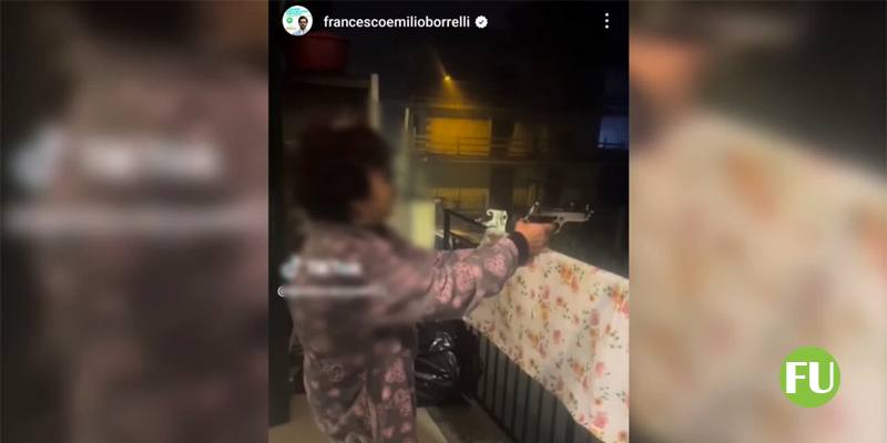 Nonna spara 5 colpi di pistola dal balcone a Capodanno