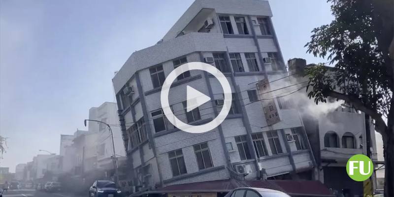 Il video del terremoto di magnitudo 7.4 a Taiwan