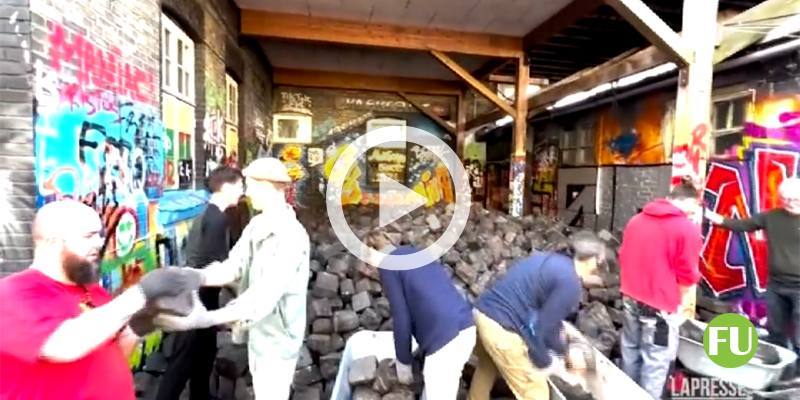 Il video dei residenti che smantellano la via della droga a Christiania