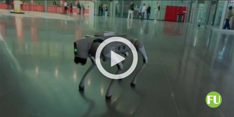 Il video del cane robot che si occupa della sicurezza al Salone del Mobile