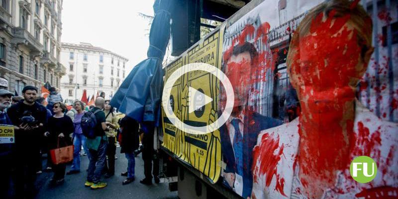Il video del corteo a Milano per la chiusura dei CPR