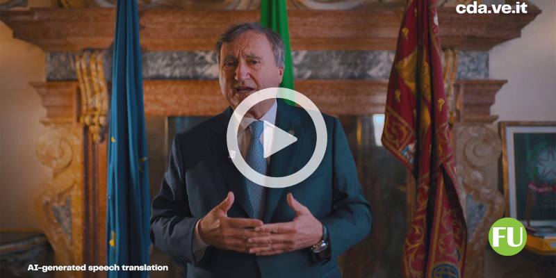Il video del sindaco Brugnaro che parla un inglese perfetto (grazie all'intelligenza artificiale) 