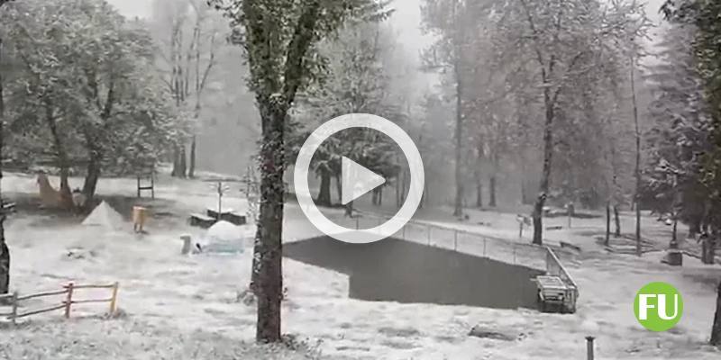 Il video della nevicata di primavera in Appennino