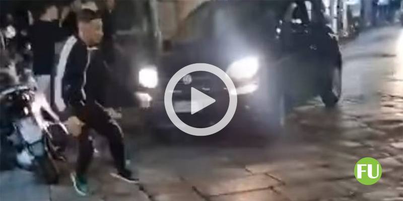 Il video dell'auto che si scaglia sulla folla a Nola