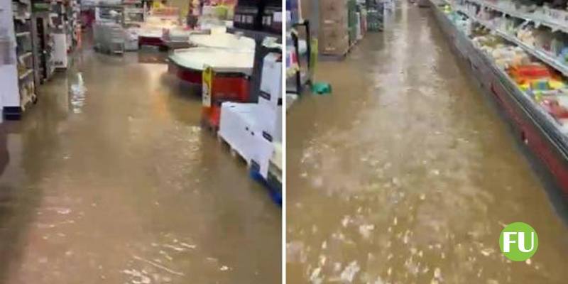 Il video del supermercato Esselunga di Milano sott'acqua