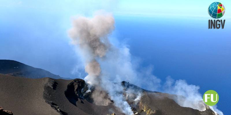 Il video dell'attività dello Stromboli pubblicate dall'Ingv