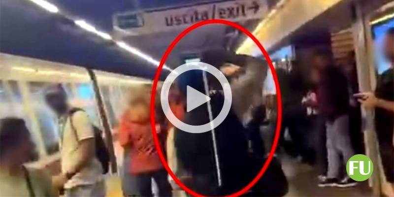 Il video dell'uomo con la spranga nella metro di Ottaviano 