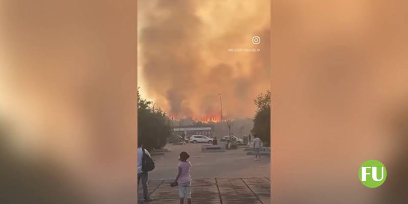 Il video del grande incendio a Centocelle nella zona dei campi sportivi