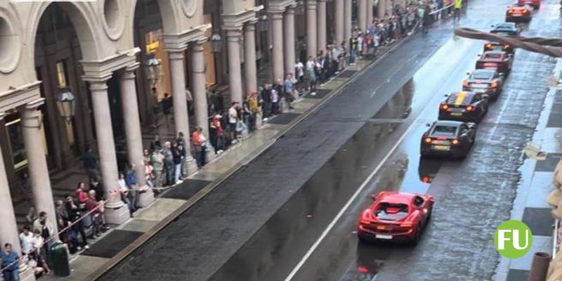 Il video della sfilata di Ferrari a Torino