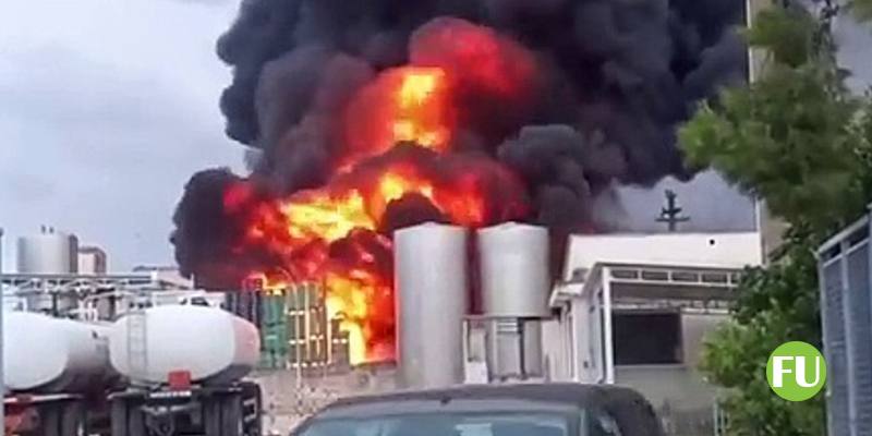 Il video dell'incendio in un'azienda della ex statale 98 tra Corato e Andria