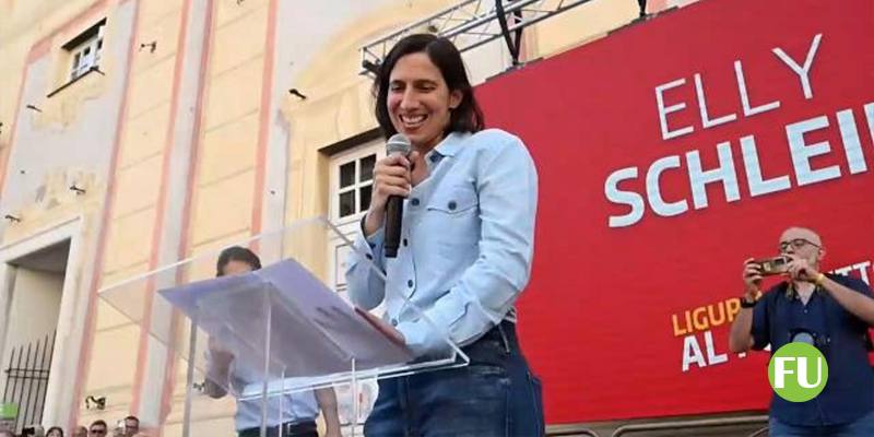 Elly Schlein in piazza a Genova per chiedere le dimissioni di Giovanni Toti