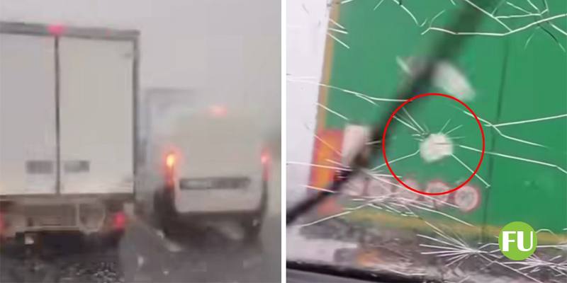 Il video della grandinata che distrugge un'auto sull'autostrada A4