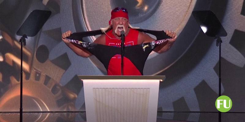 Il video di Hulk Hogan che si strappa la maglietta per Trump